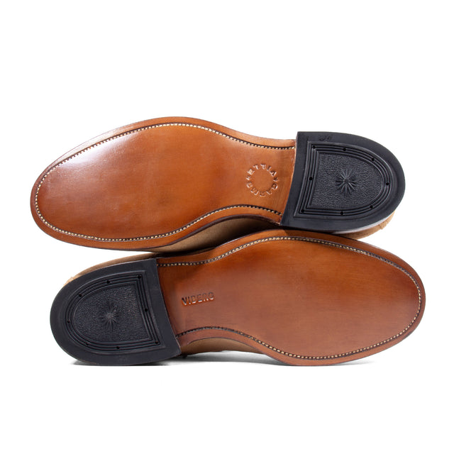 Viberg x Garmsville Brogue Navvy Boot™ in Peanut Papillon