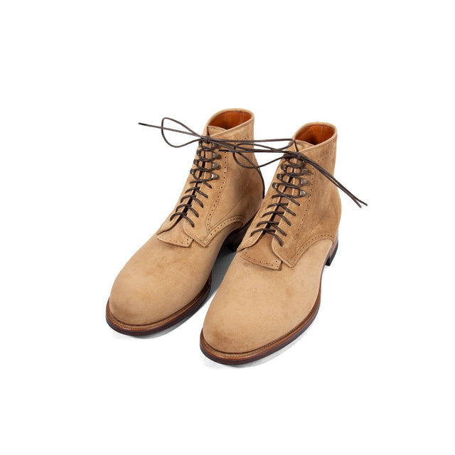 Viberg x Garmsville Brogue Navvy Boot™ in Peanut Papillon