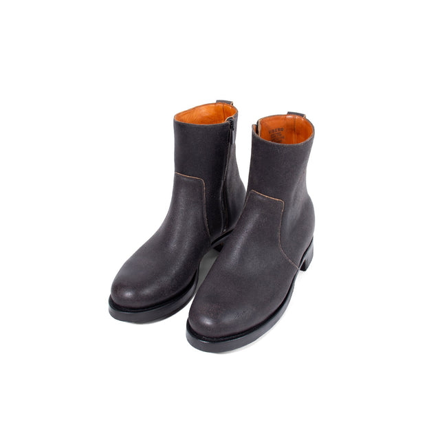 Side Zip - Black Washed Waxed Flesh