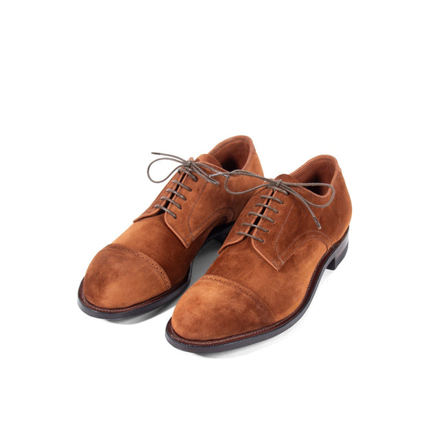 Navvy Cut Shoe - Polo Brown Janus Calf Suede - VIBERG