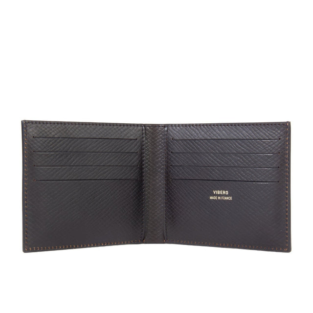 Viberg Billfold - Dark Cognac Hatchgrain Shell Cordovan - VIBERG