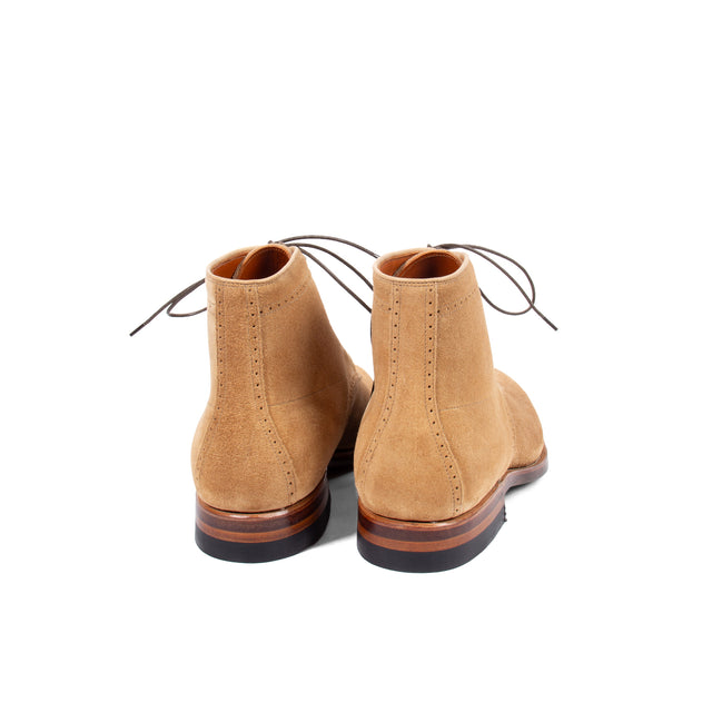 Viberg x Garmsville Brogue Navvy Boot™ in Peanut Papillon