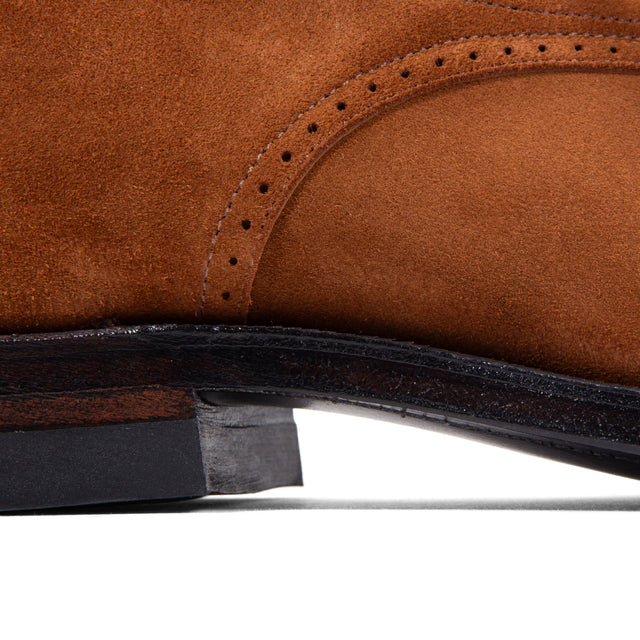 Viberg x Garmsville Brogue Navvy Boot™ in Parisian Brown Janus Suede