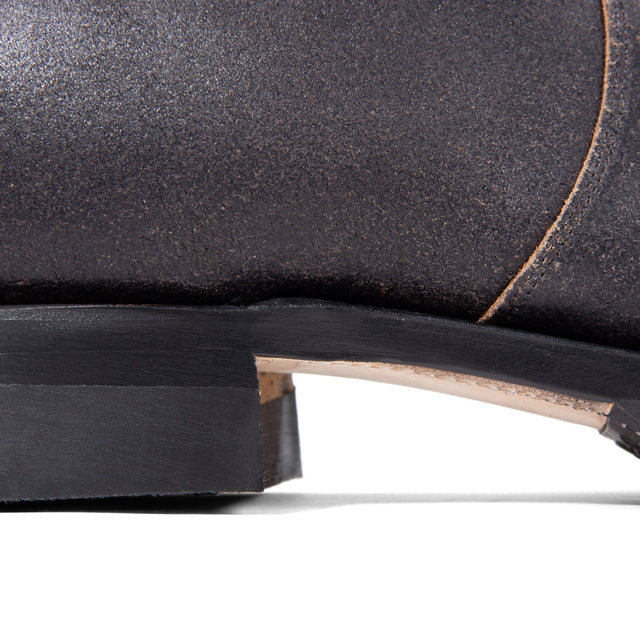 Side Zip - Black Washed Waxed Flesh