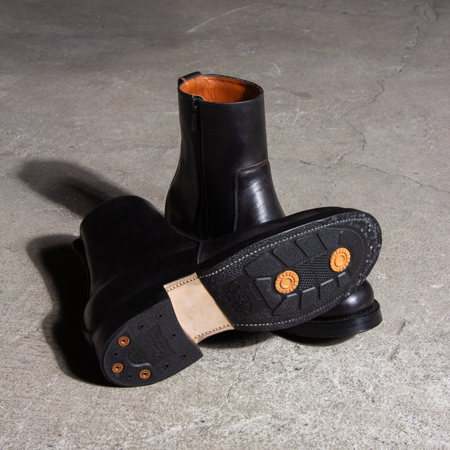 Side Zip - Black Teacore Vacchetta Lucida