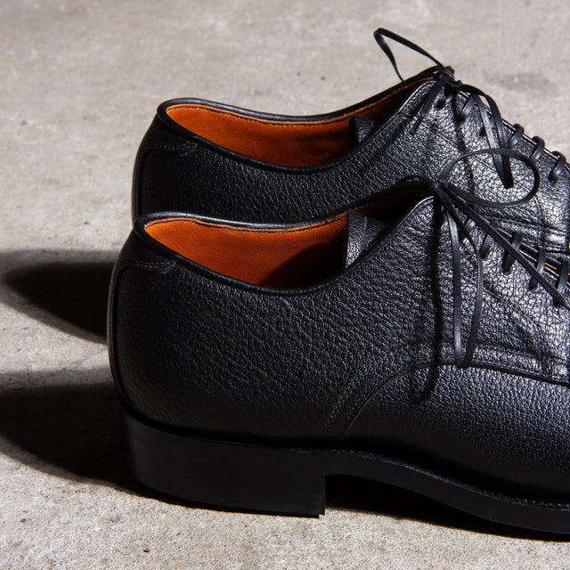 Navvy Cut Shoe - Black Tanganiyka - VIBERG