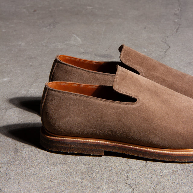 Slipper - Bison Janus Calf Suede - VIBERG