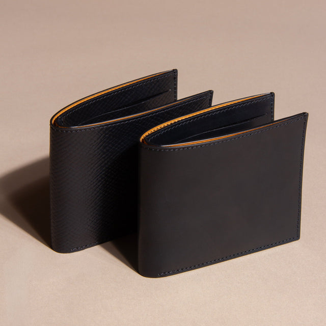 Viberg Billfold - Dark Cognac Hatchgrain Shell Cordovan - VIBERG