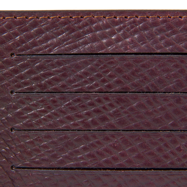 Viberg Billfold - Mahogany Hatchgrain Shell Cordovan - VIBERG